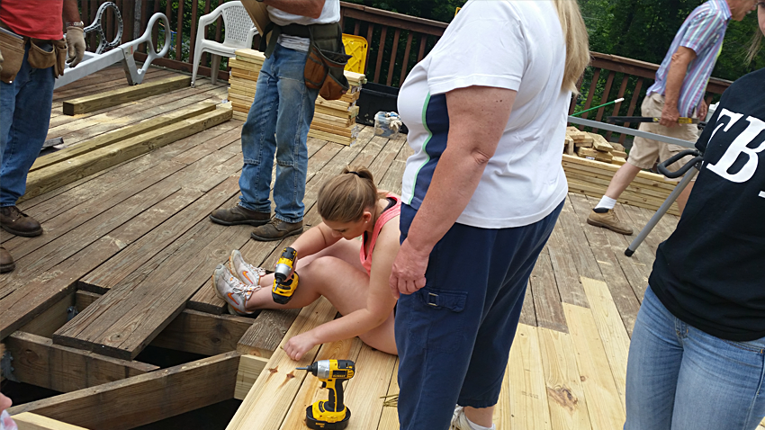 Image of House of the Carpenter with the help of the Dayton United Methodist Building Deck