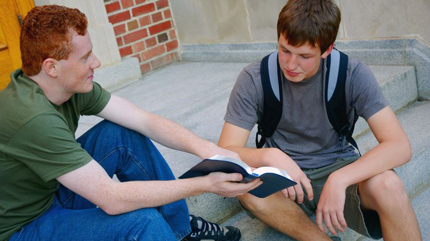 Image of Teens Reading Bible